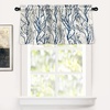 image:imageDriftAway Tree Branch Linen Lined Valance Double Layer Thermal Insulated Room Darkening Blackout Valances 3 Inch Rod Pocket Short Window Valance for Living Room Bathroom 52 Inch by 14 Inch BlueBlue