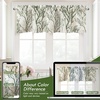 image:imageDriftAway Tree Branch Linen Lined Valance Double Layer Thermal Insulated Room Darkening Blackout Valances 3 Inch Rod Pocket Short Window Valance for Living Room Bathroom 52 Inch by 14 Inch BlueLoden Green