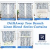 image:imageDriftAway Tree Branch Linen Lined Valance Double Layer Thermal Insulated Room Darkening Blackout Valances 3 Inch Rod Pocket Short Window Valance for Living Room Bathroom 52 Inch by 14 Inch BlueBlue