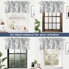 image:imageDriftAway Tree Branch Linen Lined Valance Double Layer Thermal Insulated Room Darkening Blackout Valances 3 Inch Rod Pocket Short Window Valance for Living Room Bathroom 52 Inch by 14 Inch BlueBlue