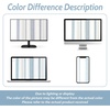 image:imageDriftaway Chris Linen Lined Valance Double Layer Thermal Insulated Room Darkening Blackout Window Valances 3 Inch Rod Pocket Vertical Striped Kitchen Valance for Bathroom 52 by 18 Inch Ivory Dark BlueJean Navy