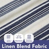 image:imageDriftaway Chris Linen Lined Valance Double Layer Thermal Insulated Room Darkening Blackout Window Valances 3 Inch Rod Pocket Vertical Striped Kitchen Valance for Bathroom 52 by 18 Inch Ivory Dark BlueIvoryDark Blue