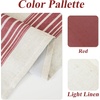 image:imageDriftaway Chris Linen Lined Valance Double Layer Thermal Insulated Room Darkening Blackout Window Valances 3 Inch Rod Pocket Vertical Striped Kitchen Valance for Bathroom 52 by 18 Inch Ivory Dark BlueRed