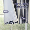 image:imageDriftaway Chris Linen Lined Valance Double Layer Thermal Insulated Room Darkening Blackout Window Valances 3 Inch Rod Pocket Vertical Striped Kitchen Valance for Bathroom 52 by 18 Inch Ivory Dark BlueIvoryDark Blue