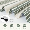 image:imageDriftaway Chris Linen Lined Valance Double Layer Thermal Insulated Room Darkening Blackout Window Valances 3 Inch Rod Pocket Vertical Striped Kitchen Valance for Bathroom 52 by 18 Inch Ivory Dark BlueLoden Green