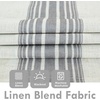 image:imageDriftaway Chris Linen Lined Valance Double Layer Thermal Insulated Room Darkening Blackout Window Valances 3 Inch Rod Pocket Vertical Striped Kitchen Valance for Bathroom 52 by 18 Inch Ivory Dark BlueGrey