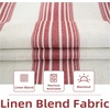 image:imageDriftaway Chris Linen Lined Valance Double Layer Thermal Insulated Room Darkening Blackout Window Valances 3 Inch Rod Pocket Vertical Striped Kitchen Valance for Bathroom 52 by 18 Inch Ivory Dark BlueRed
