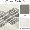 image:imageDriftaway Chris Linen Lined Valance Double Layer Thermal Insulated Room Darkening Blackout Window Valances 3 Inch Rod Pocket Vertical Striped Kitchen Valance for Bathroom 52 by 18 Inch Ivory Dark BlueGrey