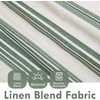 image:imageDriftaway Chris Linen Lined Valance Double Layer Thermal Insulated Room Darkening Blackout Window Valances 3 Inch Rod Pocket Vertical Striped Kitchen Valance for Bathroom 52 by 18 Inch Ivory Dark BlueLoden Green