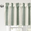 image:imageDriftaway Chris Linen Lined Valance Double Layer Thermal Insulated Room Darkening Blackout Window Valances 3 Inch Rod Pocket Vertical Striped Kitchen Valance for Bathroom 52 by 18 Inch Ivory Dark BlueLoden Green