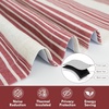 image:imageDriftaway Chris Linen Lined Valance Double Layer Thermal Insulated Room Darkening Blackout Window Valances 3 Inch Rod Pocket Vertical Striped Kitchen Valance for Bathroom 52 by 18 Inch Ivory Dark BlueRed
