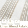 image:imageDriftaway Chris Linen Lined Valance Double Layer Thermal Insulated Room Darkening Blackout Window Valances 3 Inch Rod Pocket Vertical Striped Kitchen Valance for Bathroom 52 by 18 Inch Ivory Dark BlueCamel Beige