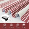 image:imageDriftaway Chris Linen Lined Valance Double Layer Thermal Insulated Room Darkening Blackout Window Valances 3 Inch Rod Pocket Vertical Striped Kitchen Valance for Bathroom 52 by 18 Inch Ivory Dark BlueRed