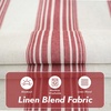 image:imageDriftaway Chris Linen Lined Valance Double Layer Thermal Insulated Room Darkening Blackout Window Valances 3 Inch Rod Pocket Vertical Striped Kitchen Valance for Bathroom 52 by 18 Inch Ivory Dark BlueRed