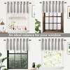 image:imageDriftaway Chris Linen Lined Valance Double Layer Thermal Insulated Room Darkening Blackout Window Valances 3 Inch Rod Pocket Vertical Striped Kitchen Valance for Bathroom 52 by 18 Inch Ivory Dark BlueGrey