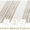 image:imageDriftaway Chris Linen Lined Valance Double Layer Thermal Insulated Room Darkening Blackout Window Valances 3 Inch Rod Pocket Vertical Striped Kitchen Valance for Bathroom 52 by 18 Inch Ivory Dark BlueCamel Beige