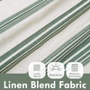 image:imageDriftaway Chris Linen Lined Valance Double Layer Thermal Insulated Room Darkening Blackout Window Valances 3 Inch Rod Pocket Vertical Striped Kitchen Valance for Bathroom 52 by 18 Inch Ivory Dark BlueLoden Green