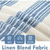 image:imageDriftaway Chris Linen Lined Valance Double Layer Thermal Insulated Room Darkening Blackout Window Valances 3 Inch Rod Pocket Vertical Striped Kitchen Valance for Bathroom 52 by 18 Inch Ivory Dark BlueJean Navy