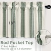 image:imageDriftaway Chris Linen Lined Valance Double Layer Thermal Insulated Room Darkening Blackout Window Valances 3 Inch Rod Pocket Vertical Striped Kitchen Valance for Bathroom 52 by 18 Inch Ivory Dark BlueLoden Green