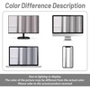 image:imageDriftaway Chris Linen Lined Valance Double Layer Thermal Insulated Room Darkening Blackout Window Valances 3 Inch Rod Pocket Vertical Striped Kitchen Valance for Bathroom 52 by 18 Inch Ivory Dark BlueGrey