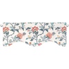 image:imageDriftAway Ada Botanical Print Lined Flower Leaf Thermal Insulated Window Valance Rod Pocket Scalloped Swag Valance 52 Inch by 16 Inch Plus 2 Inch Header Ivory Orange Teal 1 PackIvory Orange Teals Shape