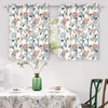 image:imageDriftAway Ada Floral Botanical Print Flower Leaf Lined Thermal Insulated Room Darkening Blackout Tie Up Window Curtains 2 Layers Each 45 Inch by 63 Inch Ivory Orange TealIvory Orange Tealgrommet