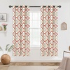image:imageDriftAway Alexander 80 Blackout Curtains for Living Room 250GSM Pattern Match Thermal Insulated Room Darkening Geo Moroccan Mid Century Grommet Bedroom Drapes 2 Panels 52 Inch by 84 Inch Red GrayG Linen Red Gray