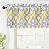 image:imageDriftAway Alexander Blackout Valances for Windows Thermal Insulated Kitchen Topper Geometric Moroccan Mid Century Pattern Match Thick Bathroom Curtain Valance Rod Pocket 52 Inch by 14 Inch RedGrayAlexanderyellowGray