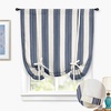 image:imageDriftAway Chris Double Layer Linen Blackout Tie Up Curtains Thermal Insulated Fully Lined Vertical Striped Balloon Roman Shade Bathroom Window Adjustable Rod Pocket 45 Inch by 63 Inch GrayIvoryDark Blue