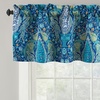 image:imageDriftAway Christopher Peacock Floral Pattern Thermal Insulated Blackout Window Curtain Valance Rod Pocket 2 Layers 52 Inch by 18 Inch Plus 2 Inch Header RedTeal