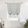 image:imageDriftAway Double Layer Linen Blackout Tie Up Curtains Thermal Insulated Fully Lined Balloon Roman Shade Bathroom Window Adjustable Rod Pocket for Small Window 31 Inch by 47 Inch YellowGrey