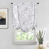 image:imageDriftAway Julia Watercolor Blooming Flower Floral Tie Up Curtain Thermal Insulated Blackout Window Adjustable Balloon Curtain Shade for Small Window Rod Pocket Single 45 Inch by 63 Inch NavyRyan Black Line