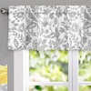 image:imageDriftAway Julia Waterfall Watercolor Blooming Flower Thermal Insulated Energy Saving Window Curtain Valance for Living Room Bedroom 2 Layers Rod Pocket 52 Inch by 18 Inch Plus 2 Inch Header BlushGrey