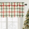 image:imageDriftAway Linen Textured Curtain Valances for Windows Light Filtering 3 Inch Rod Pocket Farmhouse Country Rustic Kitchen Valances for Bedroom Living Room Bathroom 14 inch Length BeigeChristmas Red Green