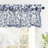 image:imageDriftAway Linen Textured Curtain Valances for Windows Light Filtering 3 Inch Rod Pocket Farmhouse Country Rustic Kitchen Valances for Bedroom Living Room Bathroom 14 inch Length BeigeNavy