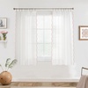 image:imageDriftAway Semi Sheer Scalloped Edge White Coastal Beach Window Curtains for Living Room Bedroom 2 Panels Rod Pocket Each Size 52 Inch by 72 Inch GrayWhite Pink