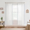 image:imageDriftAway Semi Sheer Scalloped Edge White Coastal Beach Window Curtains for Living Room Bedroom 2 Panels Rod Pocket Each Size 52 Inch by 72 Inch GrayWhite Navy