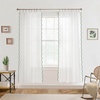 image:imageDriftAway Semi Sheer Scalloped Edge White Coastal Beach Window Curtains for Living Room Bedroom 2 Panels Rod Pocket Each Size 52 Inch by 72 Inch GrayWhite Loden Green
