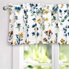 image:imageDriftAway Sylvia Floral Botanical Herbs Watercolor Printed Pattern Lined Blackout Thermal Insulated Window Curtain Valance Rod Pocket Single 52 Inch by 14 Inch Plus 2 Inch Header MultiMulti Color