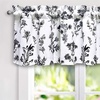 image:imageDriftAway Sylvia Floral Botanical Herbs Watercolor Printed Pattern Lined Blackout Thermal Insulated Window Curtain Valance Rod Pocket Single 52 Inch by 14 Inch Plus 2 Inch Header MultiBlack White