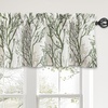 image:imageDriftAway Tree Branch Linen Lined Valance Double Layer Thermal Insulated Room Darkening Blackout Valances 3 Inch Rod Pocket Short Window Valance for Living Room Bathroom 52 Inch by 14 Inch BlueLoden Green