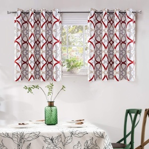image:imageDriftAway Alexander 80 Blackout Curtains for Living Room 250GSM Pattern Match Thermal Insulated Room Darkening Geo Moroccan Mid Century Grommet Bedroom Drapes 2 Panels 52 Inch by 84 Inch Red GrayG Red Gray