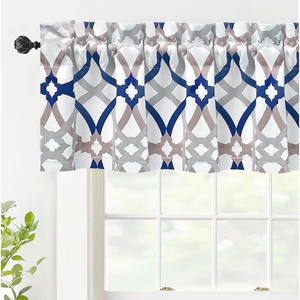 image:imageDriftAway Alexander Blackout Valances for Windows Thermal Insulated Kitchen Topper Geometric Moroccan Mid Century Pattern Match Thick Bathroom Curtain Valance Rod Pocket 52 Inch by 14 Inch RedGrayAlexandernavyGray