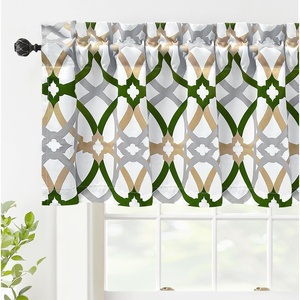 image:imageDriftAway Alexander Blackout Valances for Windows Thermal Insulated Kitchen Topper Geometric Moroccan Mid Century Pattern Match Thick Bathroom Curtain Valance Rod Pocket 52 Inch by 14 Inch RedGrayAlexanderloden Green