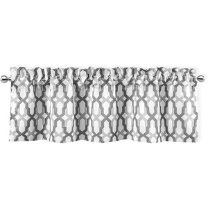 image:imageDriftAway Alexander Blackout Valances for Windows Thermal Insulated Kitchen Topper Geometric Moroccan Mid Century Pattern Match Thick Bathroom Curtain Valance Rod Pocket 52 Inch by 14 Inch RedGrayMasongray