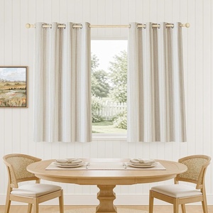 image:imageDriftAway Chris Blackout Curtain 2 Panels Grommet W52xL84 Dark BlueCamel BeigeLight Lineng