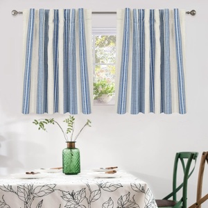 image:imageDriftAway Chris Blackout Curtain 2 Panels Grommet W52xL84 Dark BlueJean NavyLight Linenb