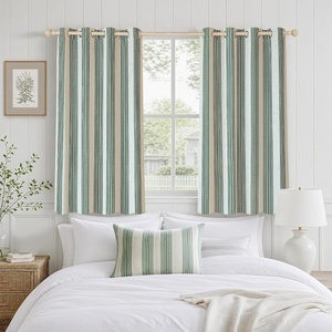 image:imageDriftAway Chris Blackout Curtain 2 Panels Grommet W52xL84 Dark BlueLoden GreenLight Lineng