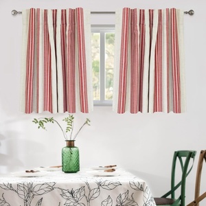 image:imageDriftAway Chris Blackout Curtain 2 Panels Grommet W52xL84 Dark BlueRedLight Linenb