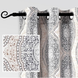 image:imageDriftAway Curtains for Bedroom Room Darkening Curtain 84 Inch Medallion Drapes for Living Room Damask Pattern Thermal Window Treatments Grommet 2 PanelsAdriannebeige